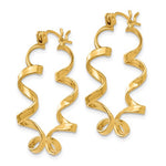 Load image into Gallery viewer, 14k Yellow Gold Twisted Spiral Hoop Earrings
