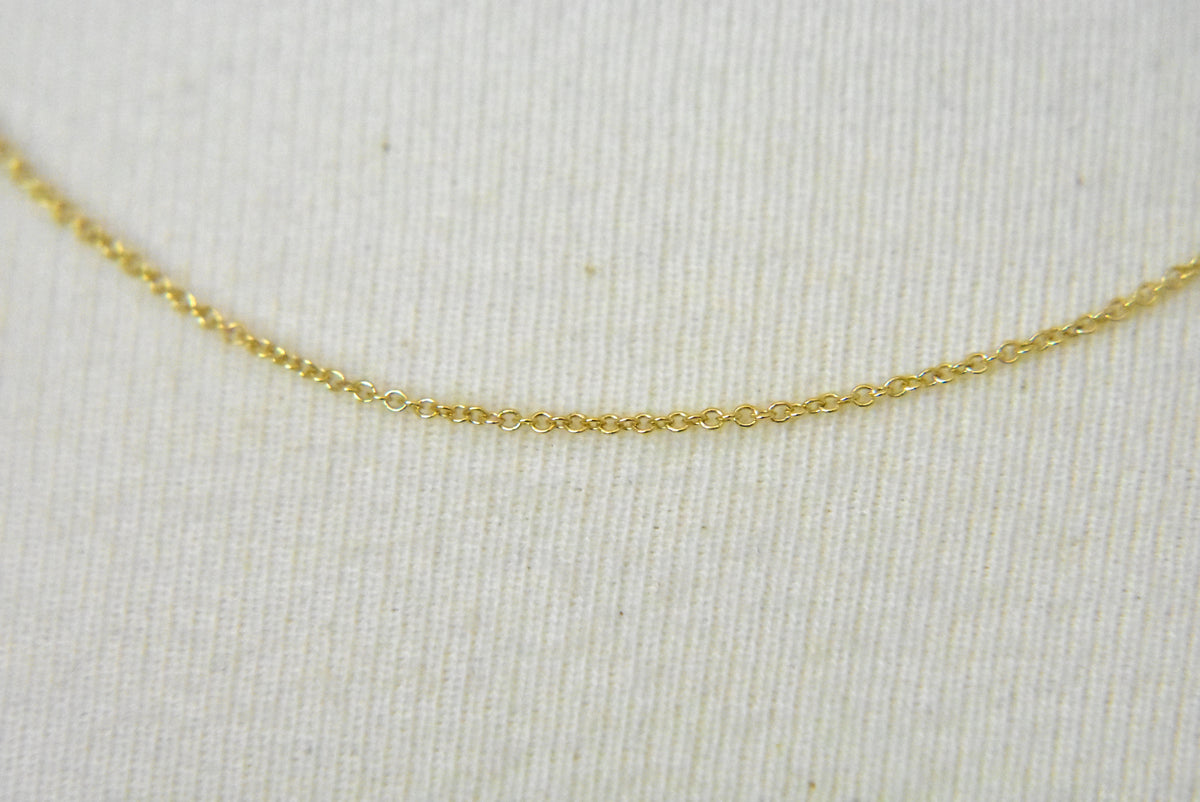 14k yellow gold 0.90mm cable bracelet anklet choker necklace pendant chain lobster clasp