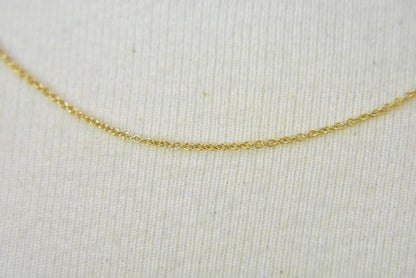 14k yellow gold 0.90mm cable bracelet anklet choker necklace pendant chain lobster clasp