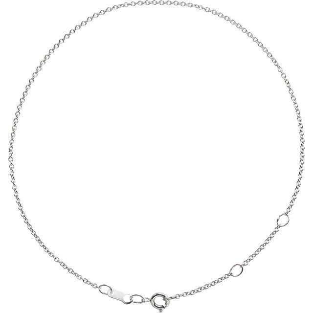 platinum 18k 14k 10k yellow rose white gold 1mm cable bracelet anklet choker necklace pendant chain