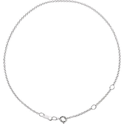 platinum 18k 14k 10k yellow rose white gold 1mm cable bracelet anklet choker necklace pendant chain