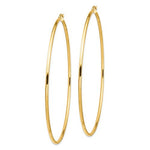 Charger l&#39;image dans la galerie, 14K Yellow Gold 3.15 inch Diameter Extra Large Giant Gigantic Round Classic Hoop Earrings 80mm x 2mm
