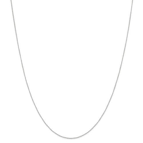 14k white gold 0.42mm thin curb bracelet anklet necklace choker pendant chain