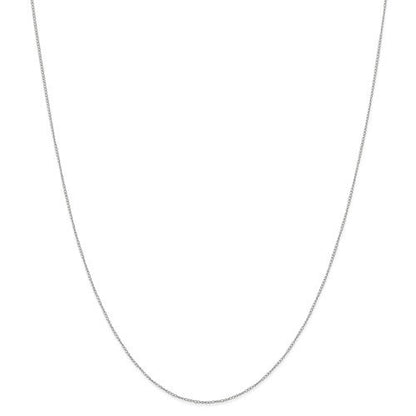 14k white gold 0.42mm thin curb bracelet anklet necklace choker pendant chain