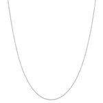 Carica l&#39;immagine nel visualizzatore di Gallery, 14k White Gold 0.42mm Thin Curb Bracelet Anklet Necklace Choker Pendant Chain
