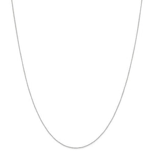 14k White Gold 0.42mm Thin Curb Bracelet Anklet Necklace Choker Pendant Chain