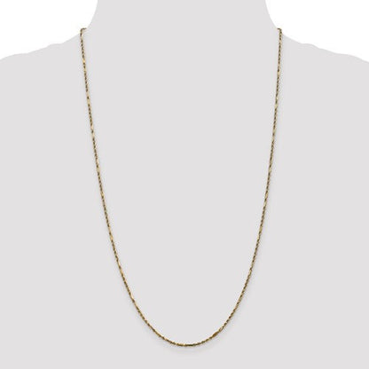 14k yellow gold 1.8mm diamond cut milano rope bracelet anklet necklace pendant chain