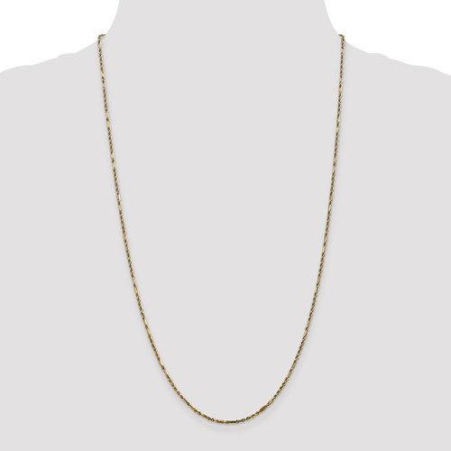 14k white gold 1.8mm diamond cut milano rope bracelet anklet necklace pendant chain