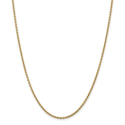 14k yellow gold 2.2mm cable bracelet anklet choker necklace pendant chain lobster clasp