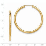 Load image into Gallery viewer, 14k Yellow Gold Round Endless Hoop Earrings 45mm x 2.75mm

