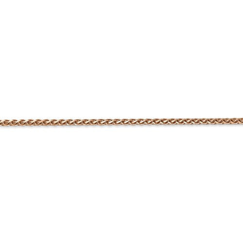 14k rose gold 1.8mm diamond cut spiga wheat bracelet anklet necklace choker pendant chain