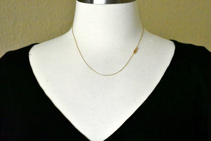 14k rose gold 0.80mm diamond cut choker necklace pendant chain