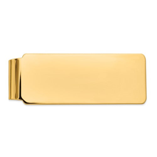 14k solid yellow gold money clip personalized engraved monogram