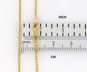 10k Yellow Gold 1.25mm Spiga Bracelet Anklet Choker Necklace Pendant Chain Lobster Clasp