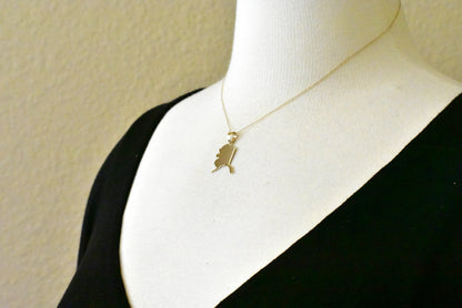 14k gold or sterling silver alaska ak state pendant charm personalized monogram