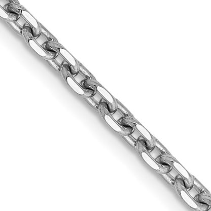 14k white gold 2.5mm diamond cut cable bracelet anklet necklace choker pendant chain