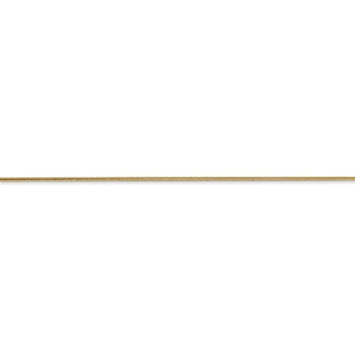14k yellow gold 0.80mm classic round snake bracelet anklet necklace pendant chain