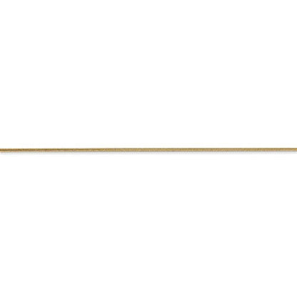 14k yellow gold 0.80mm classic round snake bracelet anklet necklace pendant chain