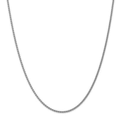 14k white gold 1mm spiga wheat bracelet anklet choker necklace pendant chain