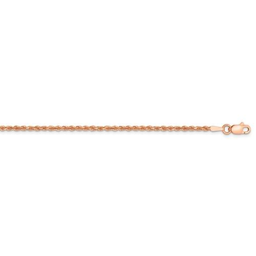 14k rose gold 1.75mm diamond cut rope bracelet anklet necklace choker pendant chain