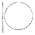 Load image into Gallery viewer, Sterling Silver 2.24 inch Round Endless Hoop Earrings 57mm x 2mm
