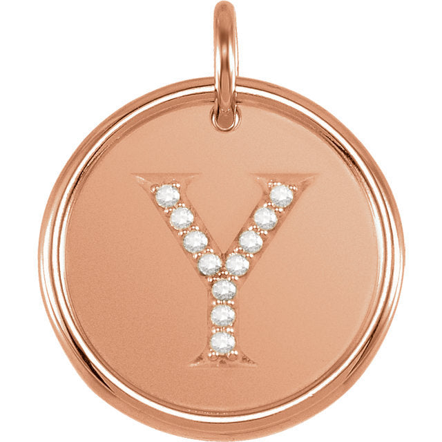 14k yellow rose white gold genuine diamond uppercase letter y initial alphabet pendant charm custom made to order personalized engraved