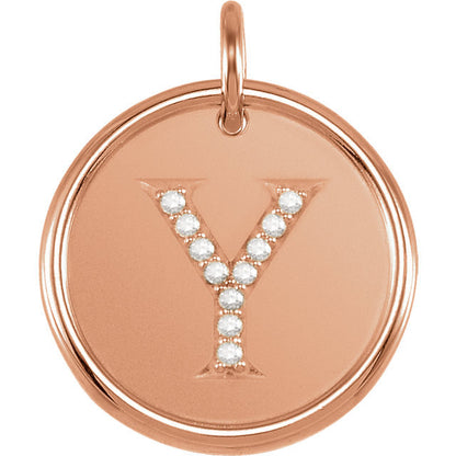 14k yellow rose white gold genuine diamond uppercase letter y initial alphabet pendant charm custom made to order personalized engraved