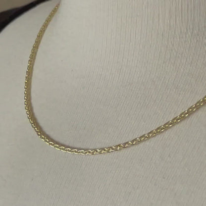 14K Yellow Gold 2.25mm Parisian Wheat Bracelet Anklet Choker Necklace Pendant Chain
