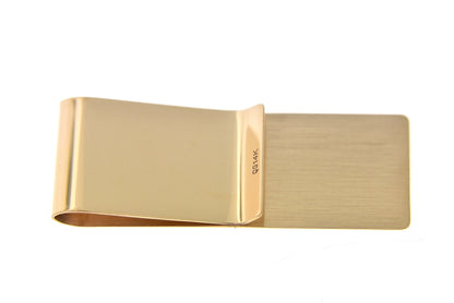 14k solid yellow gold money clip personalized engraved monogram