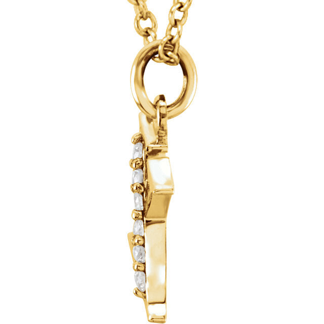 14k yellow rose white gold .03 ctw diamond tiny petite lowercase letter x initial alphabet pendant charm necklace