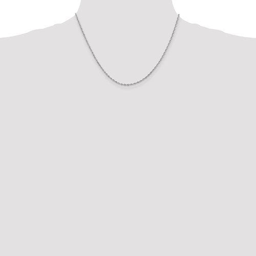 10k white gold 1.85mm diamond cut quadruple rope bracelet anklet choker necklace pendant chain