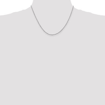10k white gold 1.85mm diamond cut quadruple rope bracelet anklet choker necklace pendant chain