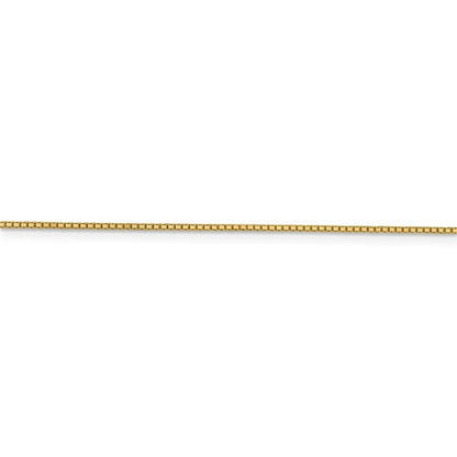 14k yellow gold 0.95mm box bracelet anklet choker necklace pendant chain