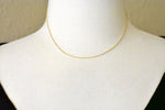 Load image into Gallery viewer, 14k Yellow Gold 0.95mm Cable Rope Necklace Choker Pendant Chain

