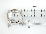 Carregar imagem no visualizador da galeria, 14k White Gold Round Square Tube Hoop Earrings 14mm x 7mm
