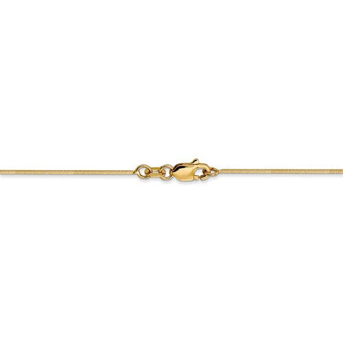 14k yellow gold 0.8mm octagonal snake bracelet anklet choker necklace pendant chain
