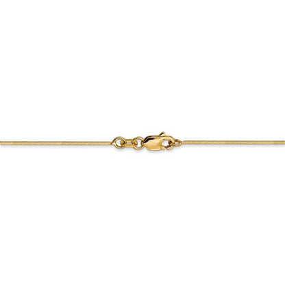 14k yellow gold 0.8mm octagonal snake bracelet anklet choker necklace pendant chain