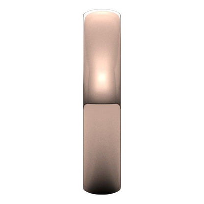 14k rose gold 4mm wedding anniversary promise ring band half round light