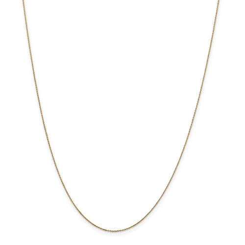 14k yellow gold 0.80mm diamond cut cable layering bracelet anklet choker necklace pendant chain