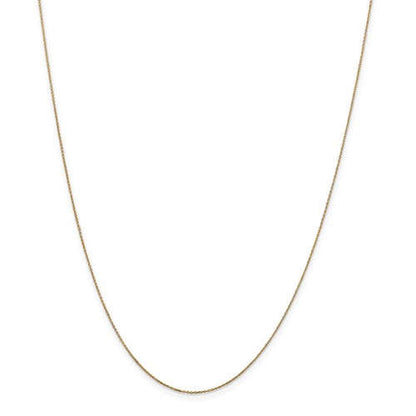 14k yellow gold 0.80mm diamond cut cable layering bracelet anklet choker necklace pendant chain