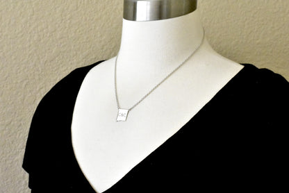 14k gold or sterling silver new mexico nm state name necklace personalized monogram