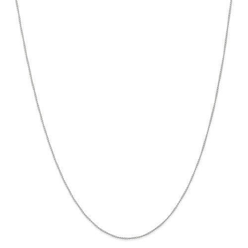 14k white gold 0.5mm thin curb bracelet anklet necklace choker pendant chain
