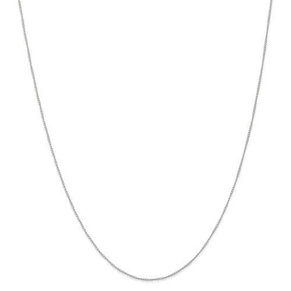 14k white gold 0.5mm thin curb bracelet anklet necklace choker pendant chain