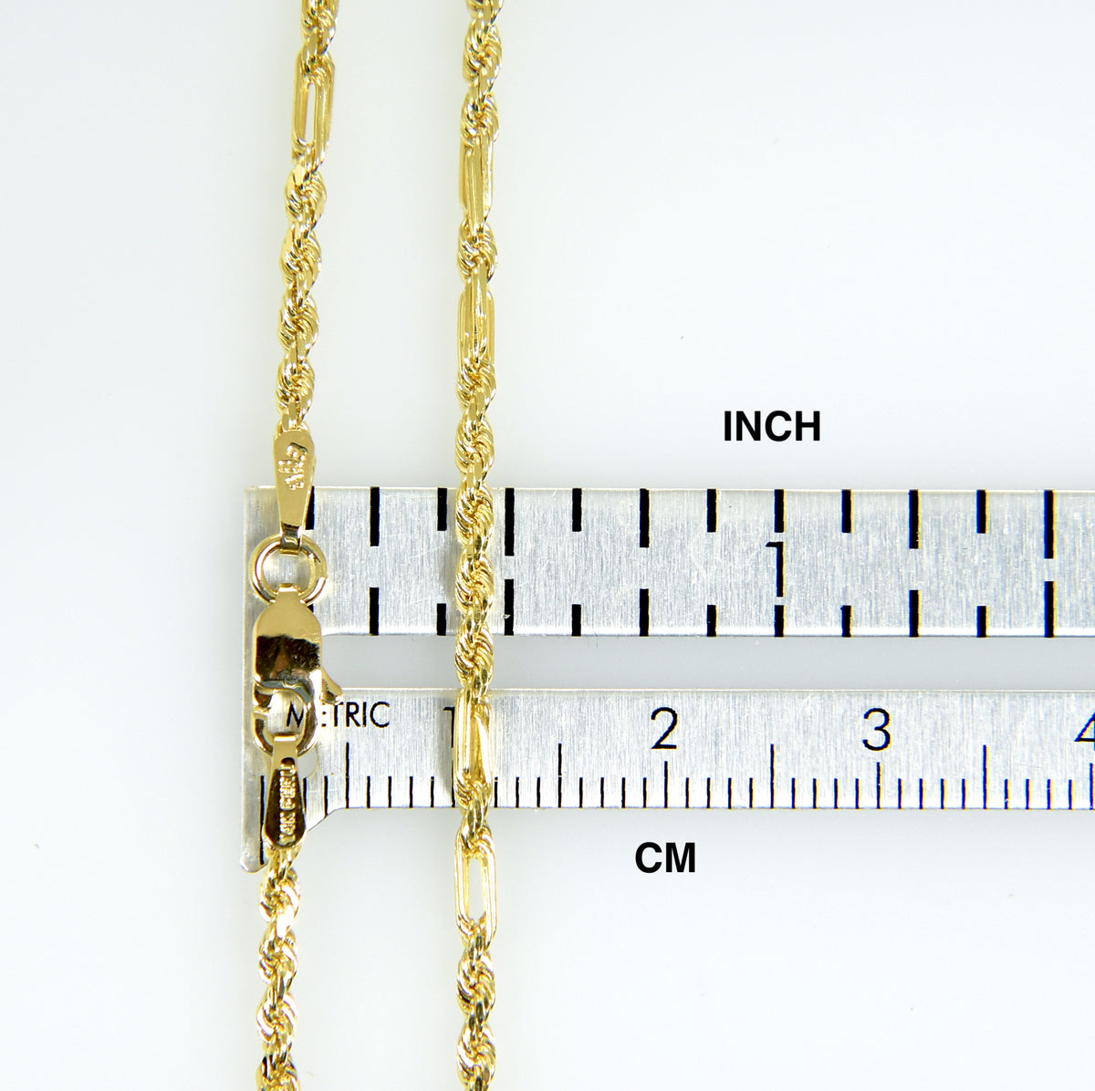 14k yellow gold 2.25mm diamond cut milano rope bracelet anklet necklace pendant chain
