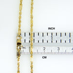Load image into Gallery viewer, 14K Yellow Gold 2.25mm Diamond Cut Milano Rope Bracelet Anklet Necklace Pendant Chain
