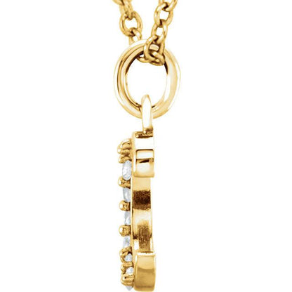 14k yellow rose white gold .03 ctw diamond tiny petite lowercase letter c initial alphabet pendant charm necklace
