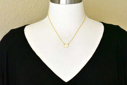 14k gold 10k gold silver oregon or state map necklace heart personalized city