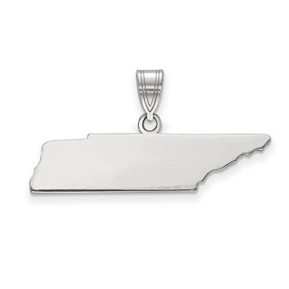 14k gold or sterling silver tennessee tn state map pendant charm personalized monogram