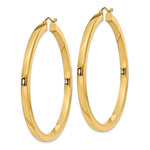 Load image into Gallery viewer, 14K Yellow Gold Square Tube Round Hoop Earrings 50mm x 3mm
