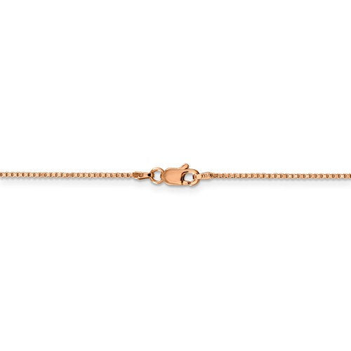 14k rose gold 1mm box link bracelet anklet choker necklace pendant chain